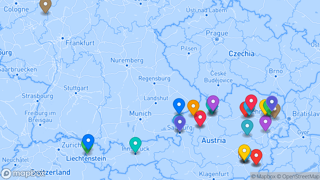 Map of company locations