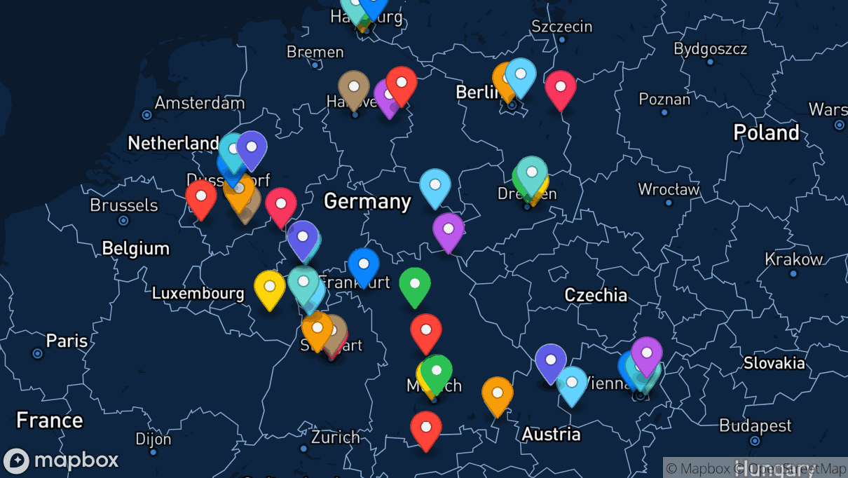 Map of company locations