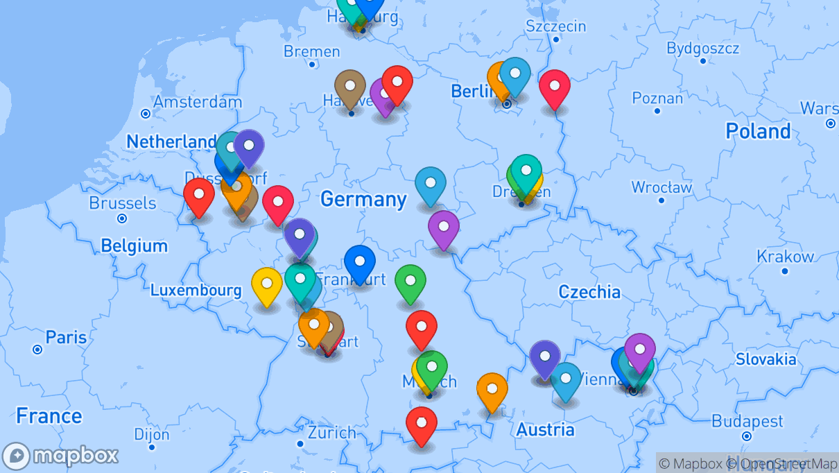 Map of company locations