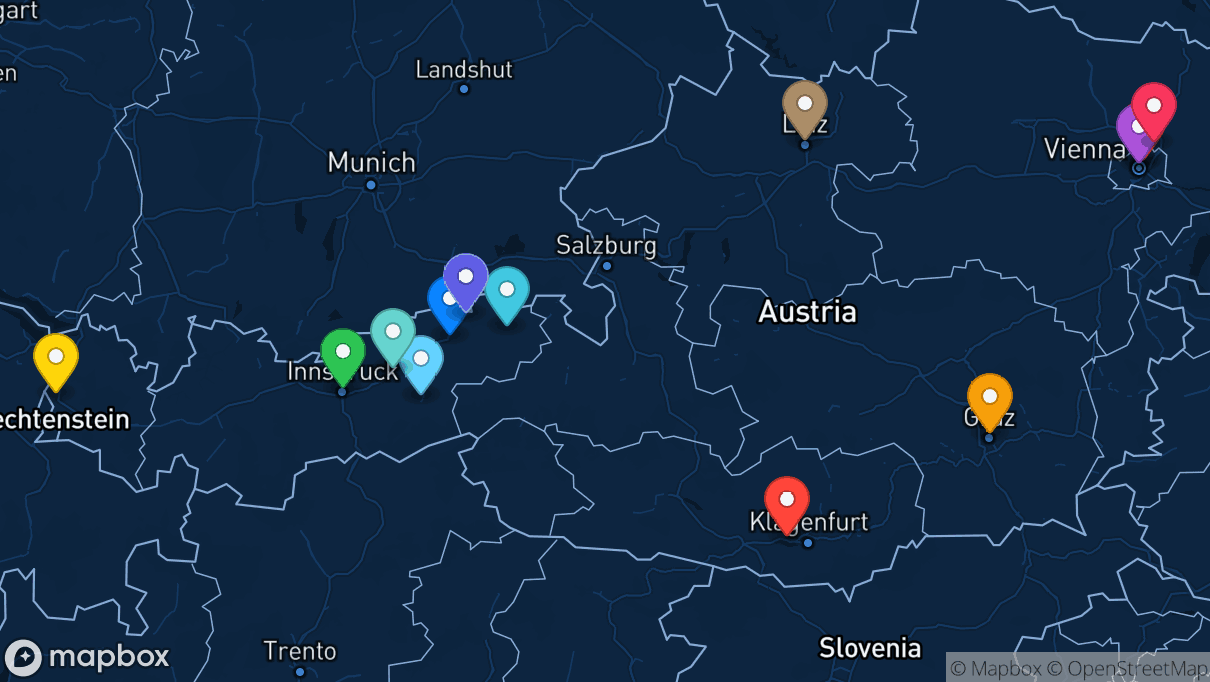Map of company locations