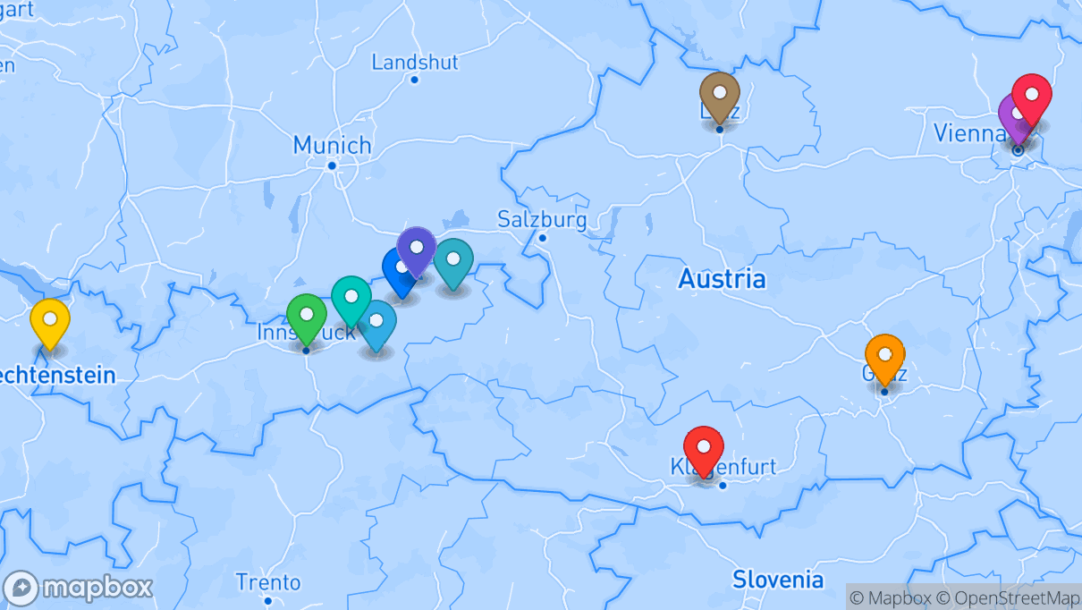 Map of company locations