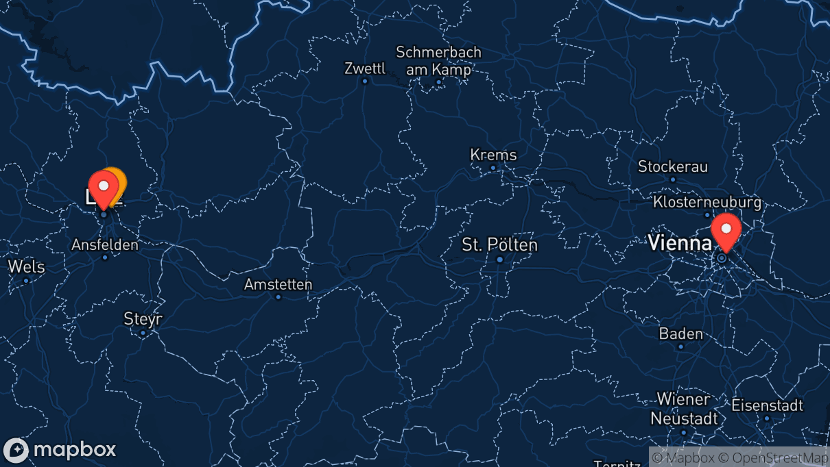 Map of company locations
