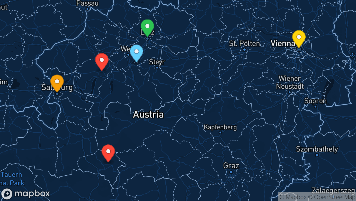 Map of company locations