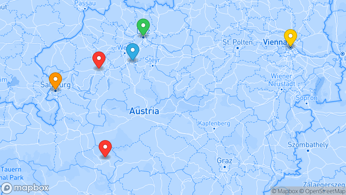 Map of company locations