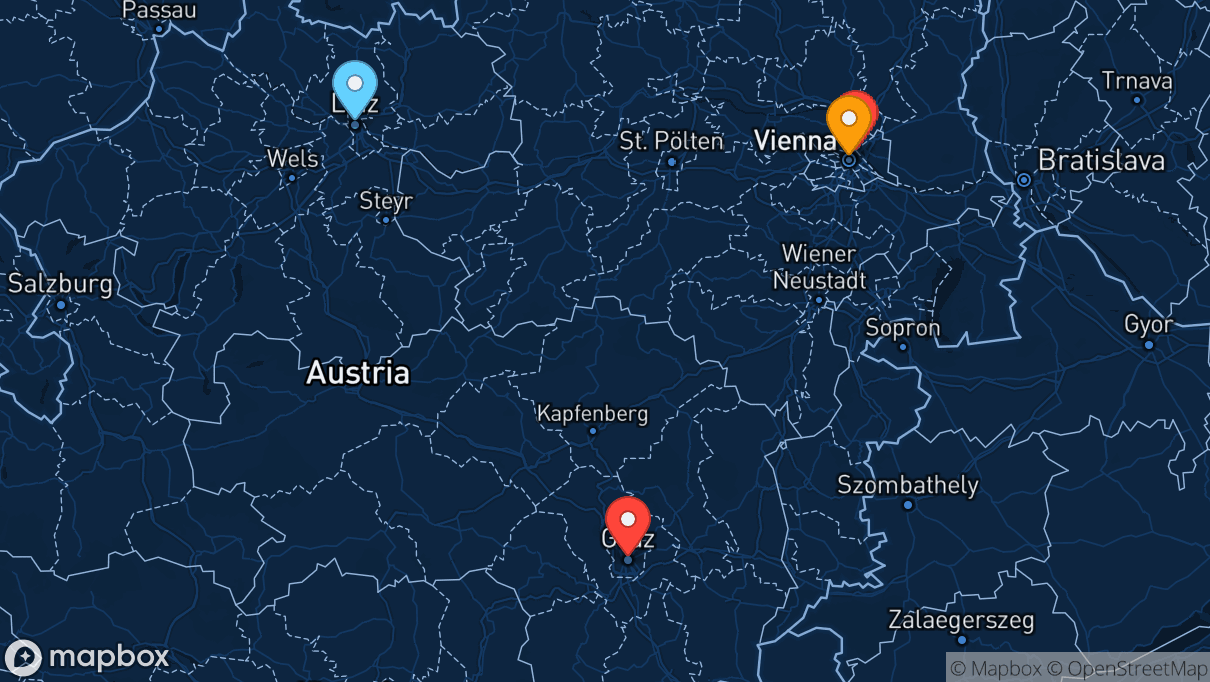 Map of company locations
