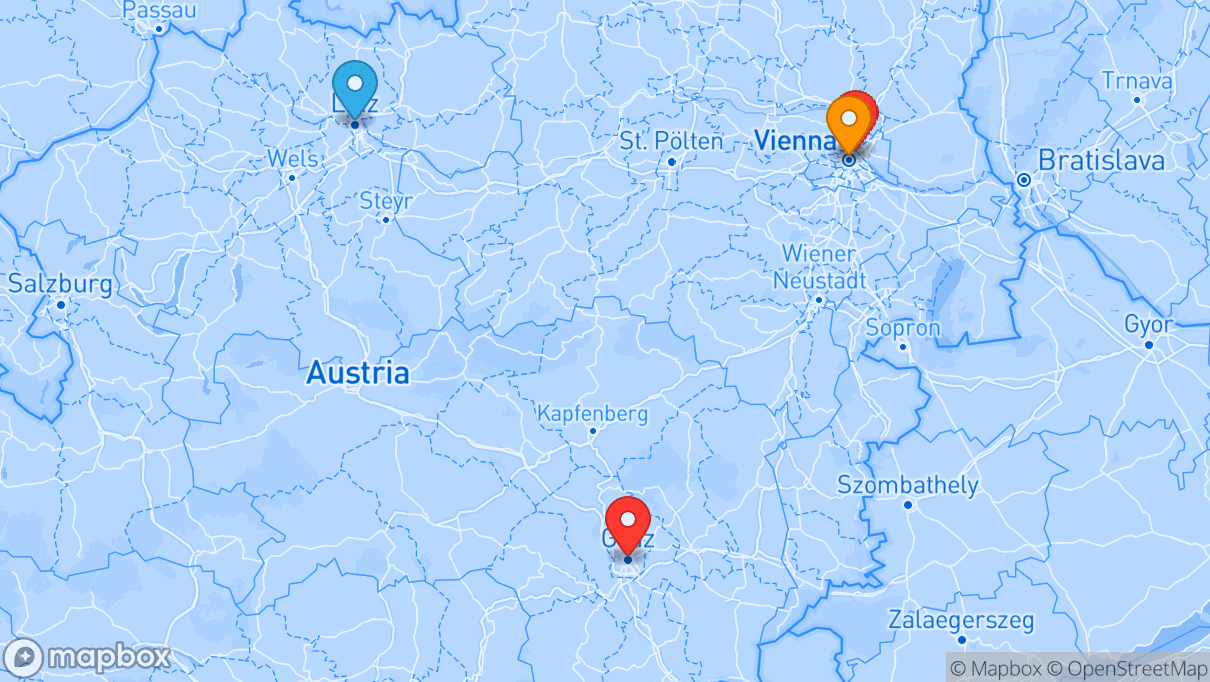Map of company locations