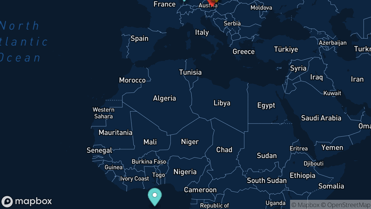 Map of company locations