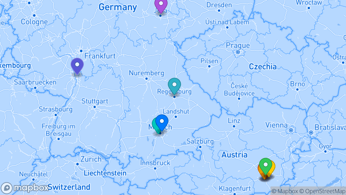 Map of company locations