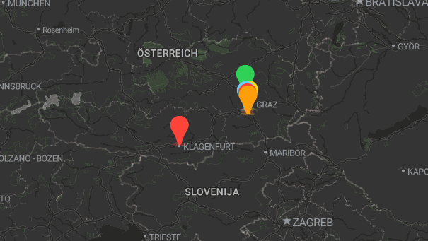 Map of company locations