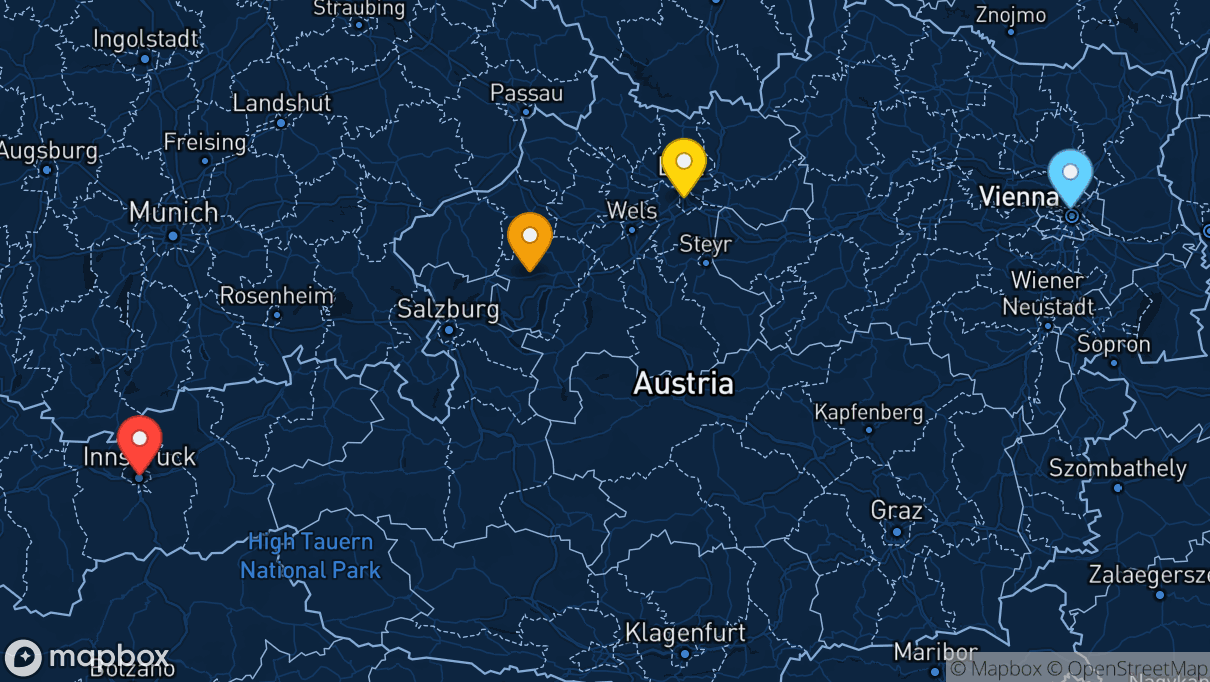 Map of company locations