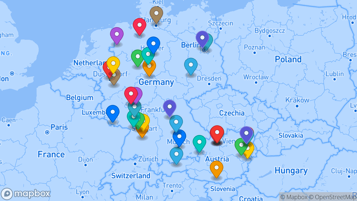 Map of company locations