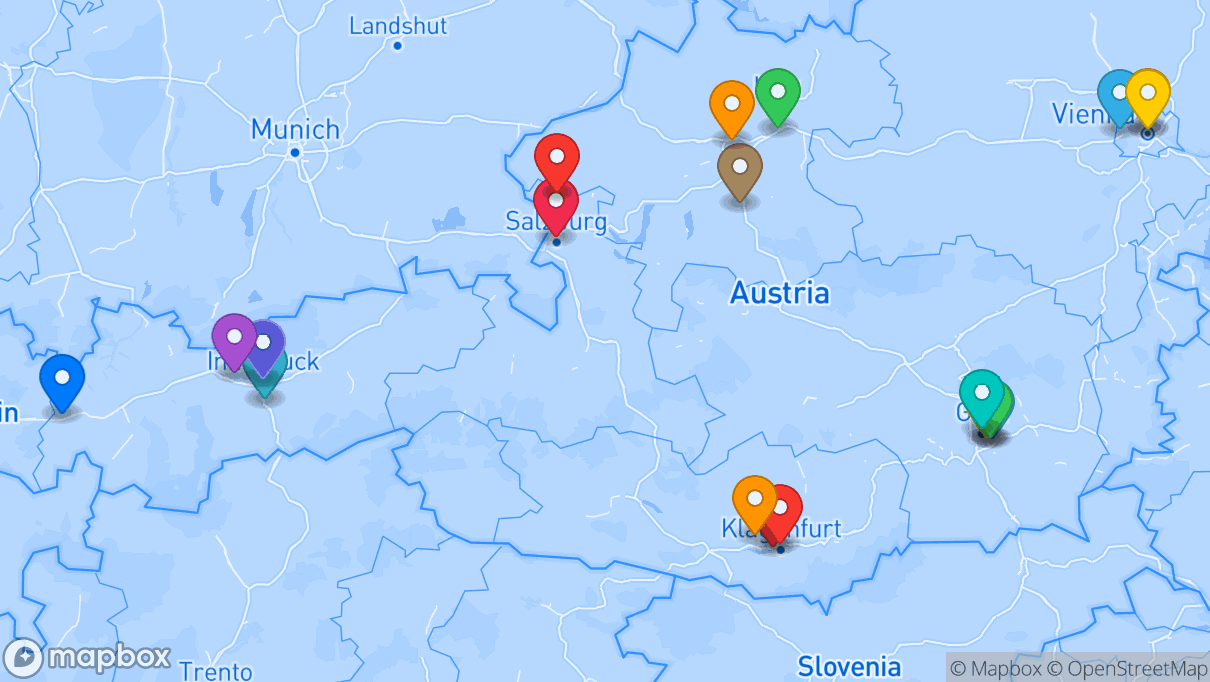 Map of company locations