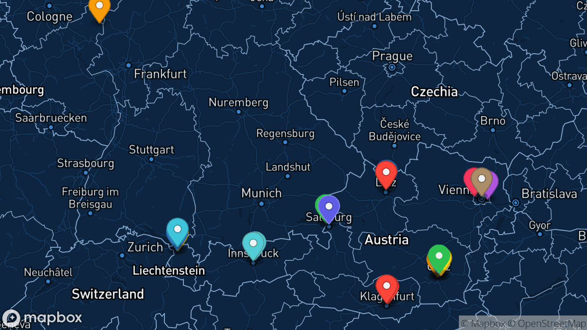 Map of company locations