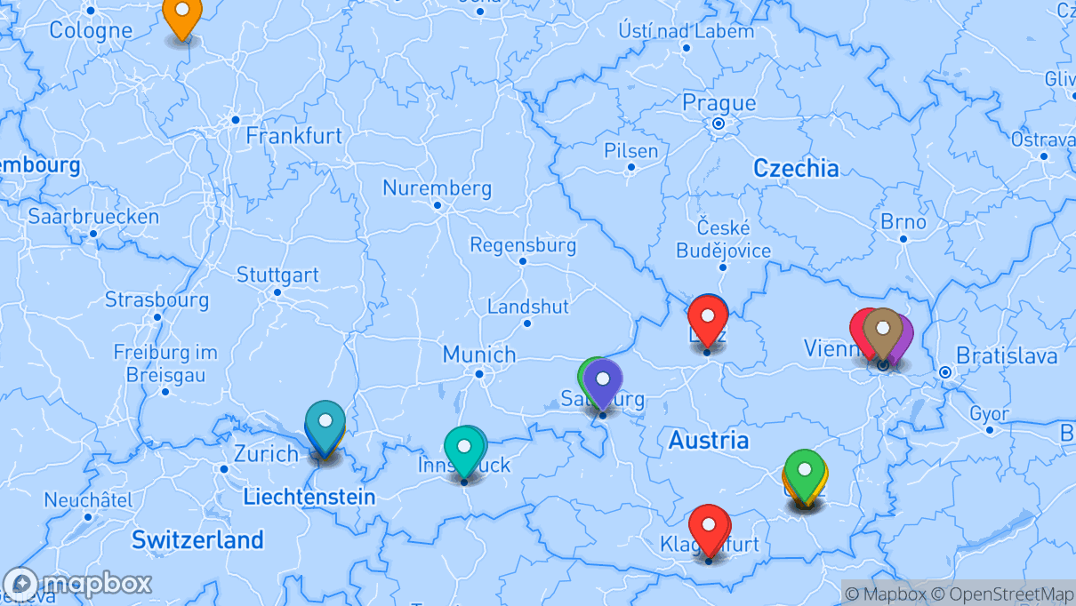 Map of company locations