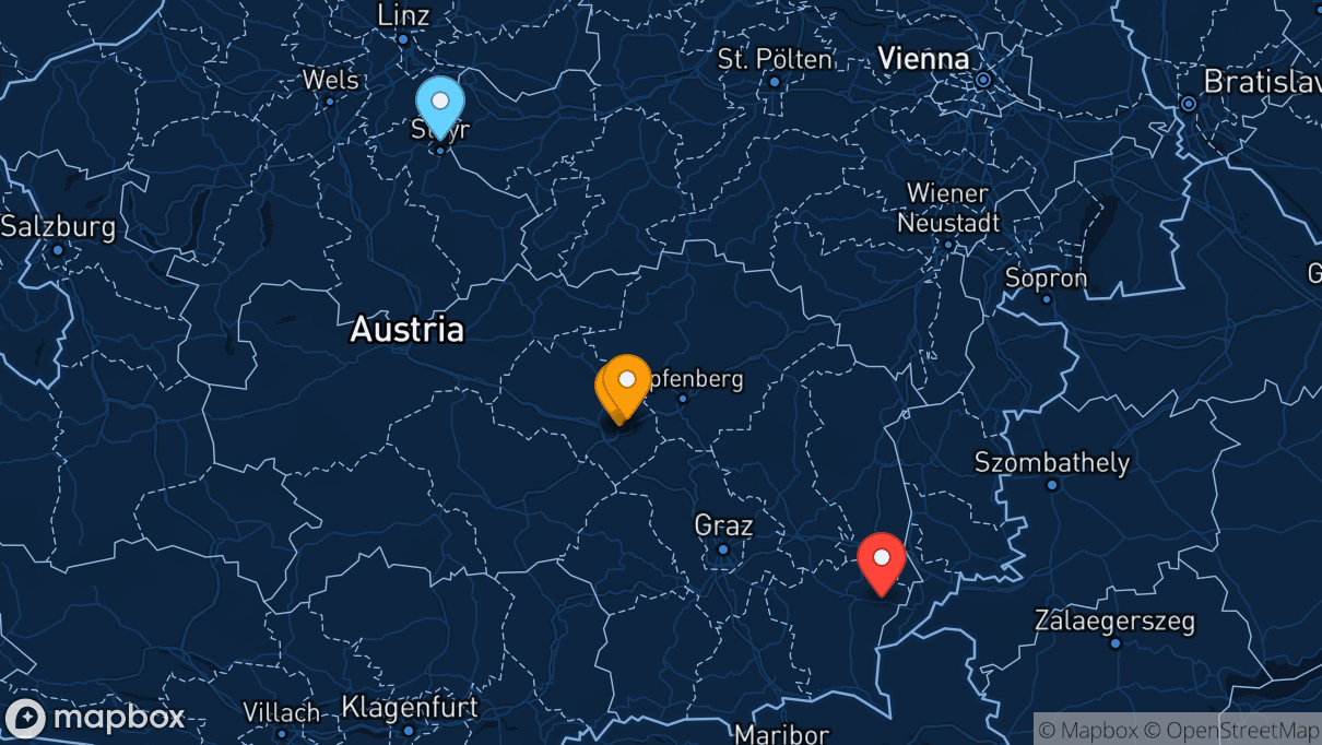 Map of company locations
