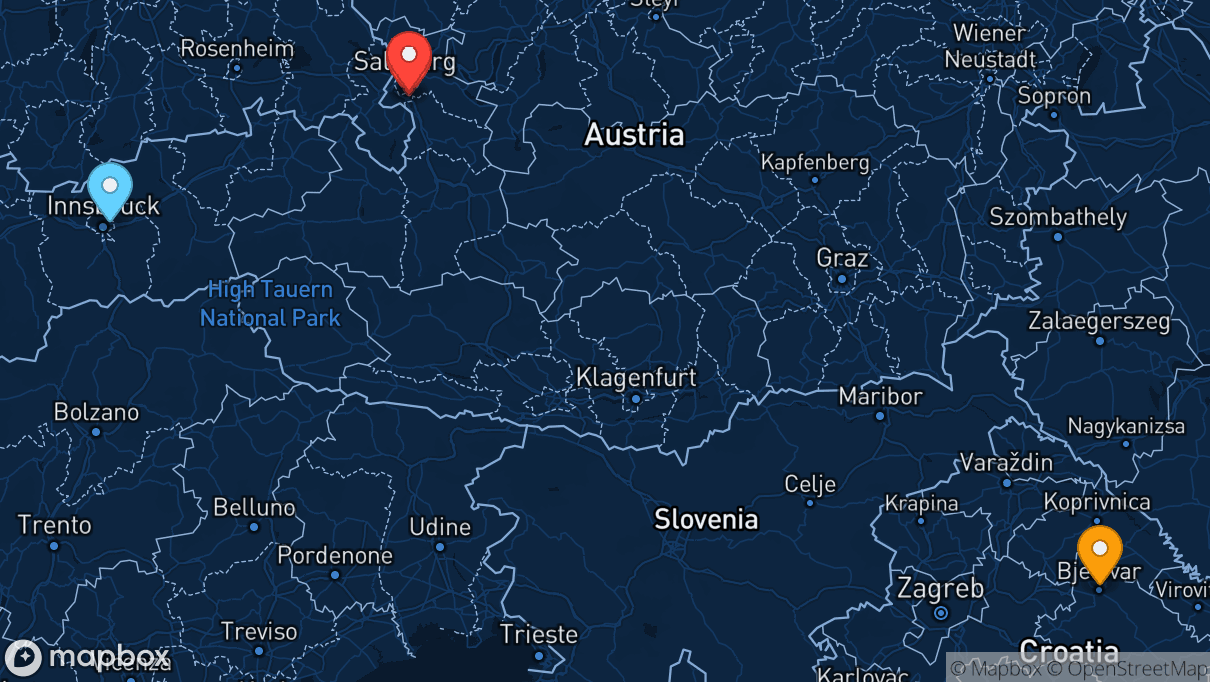 Map of company locations