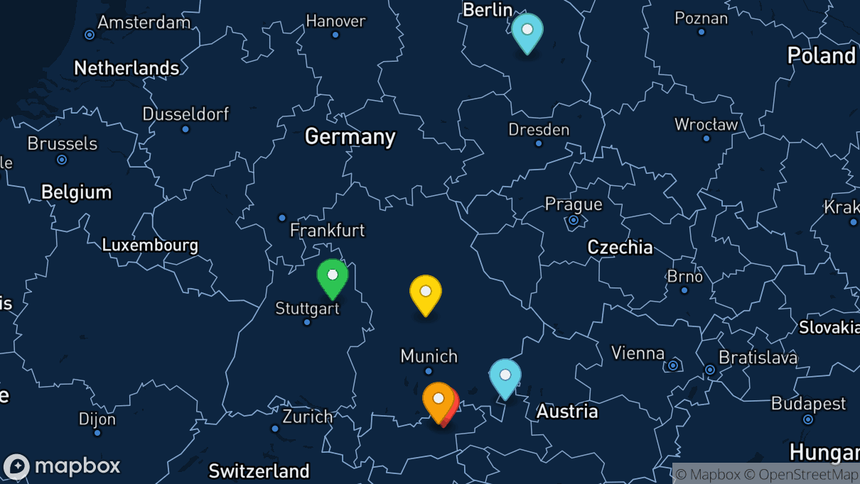 Map of company locations