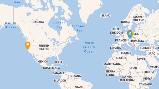 Map of company locations