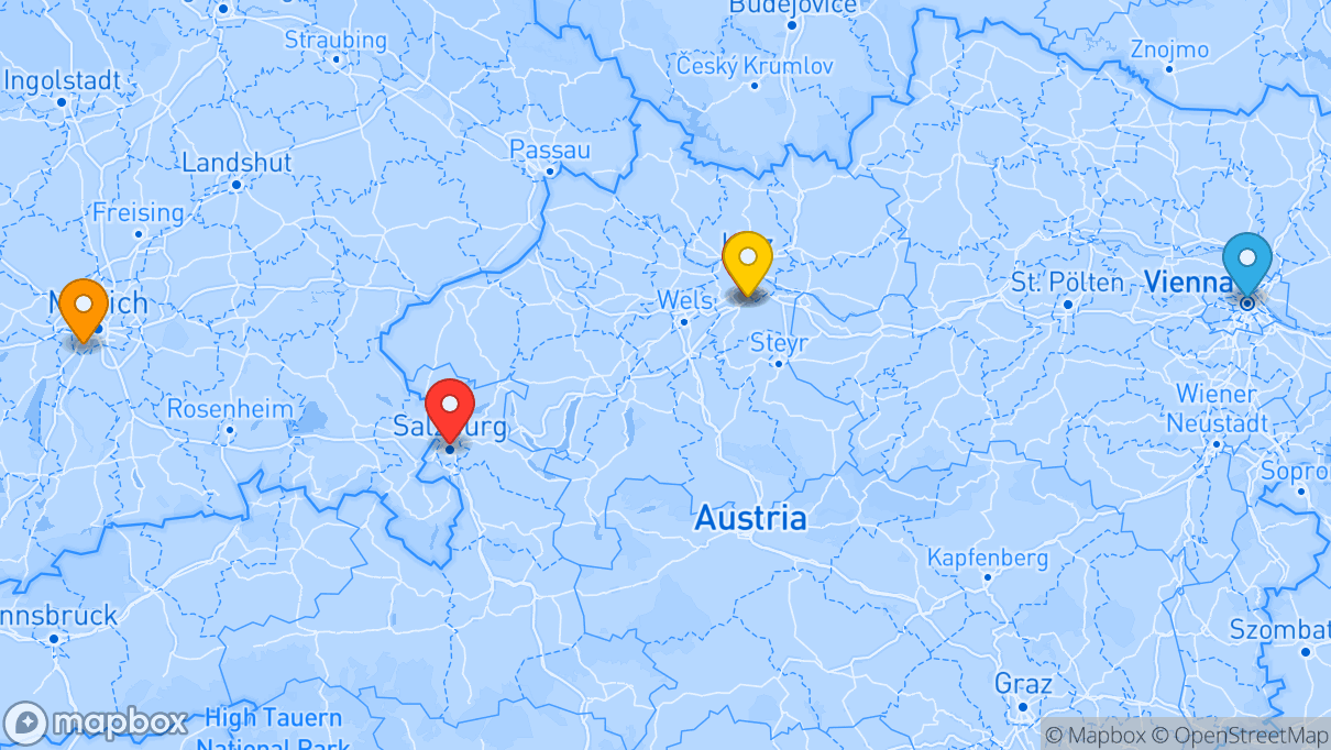 Map of company locations