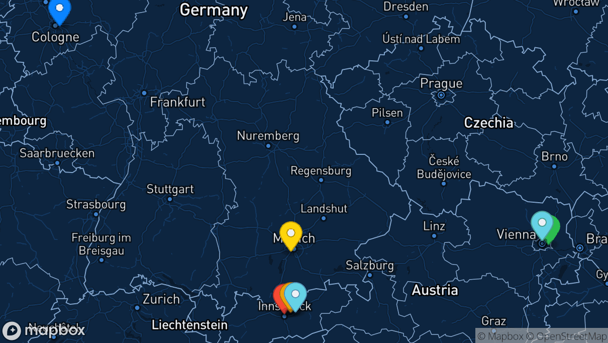 Map of company locations