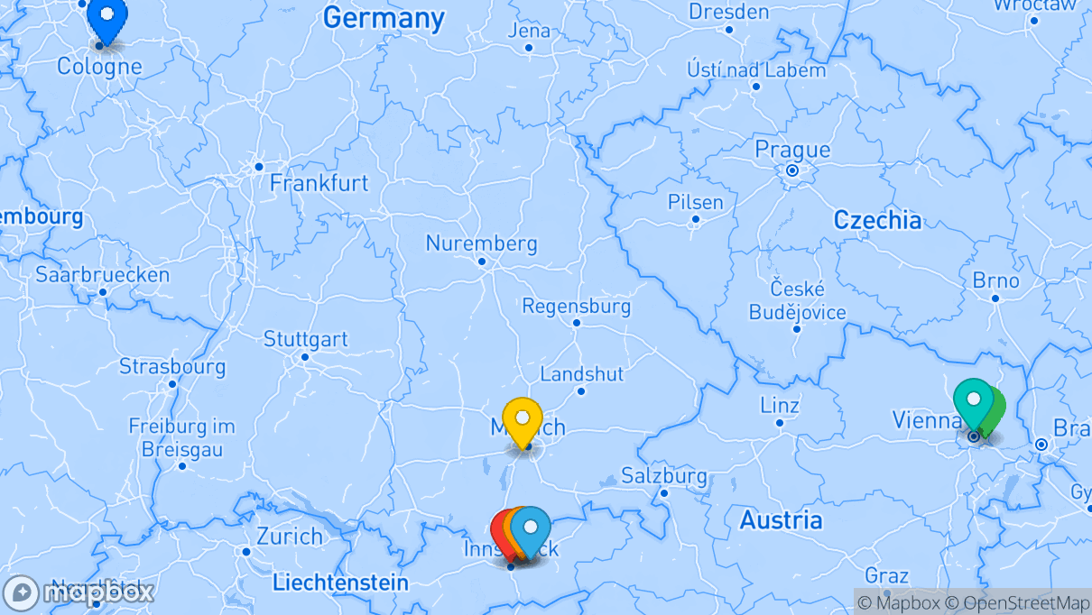 Map of company locations