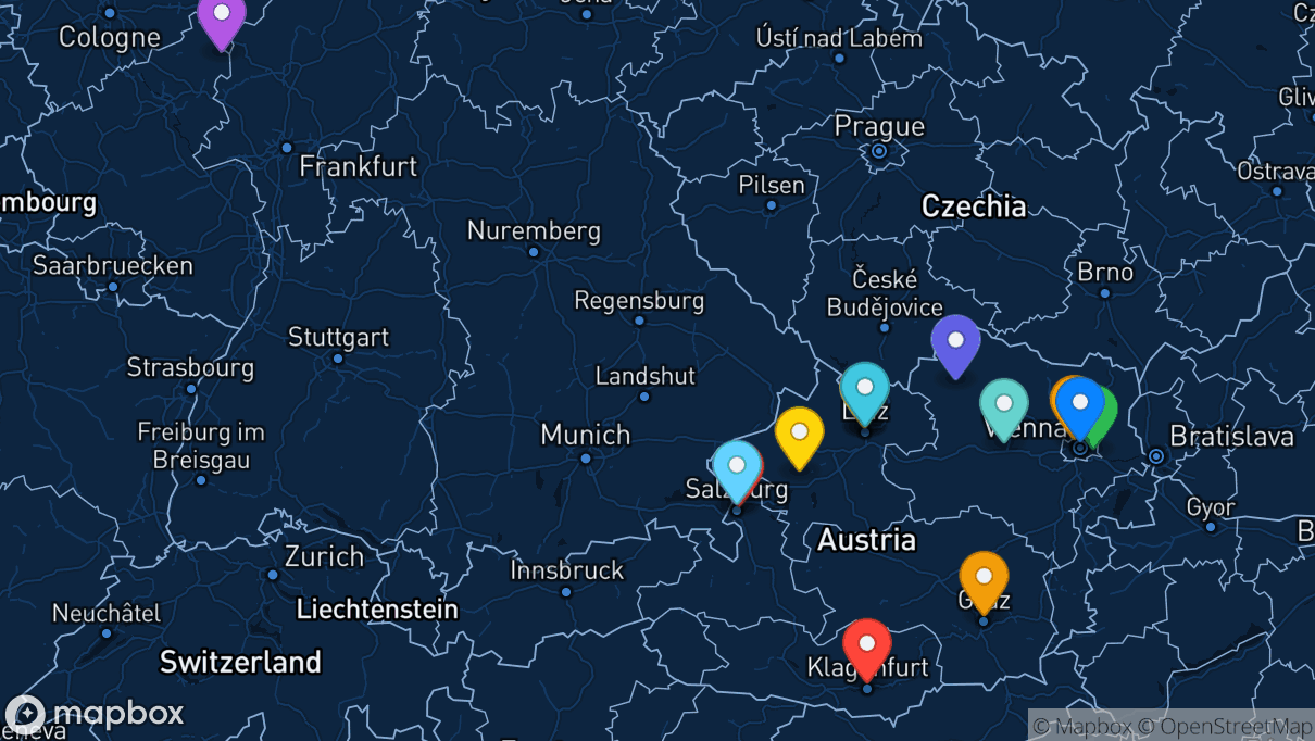 Map of company locations