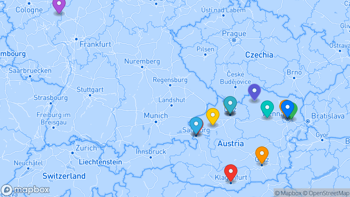 Map of company locations
