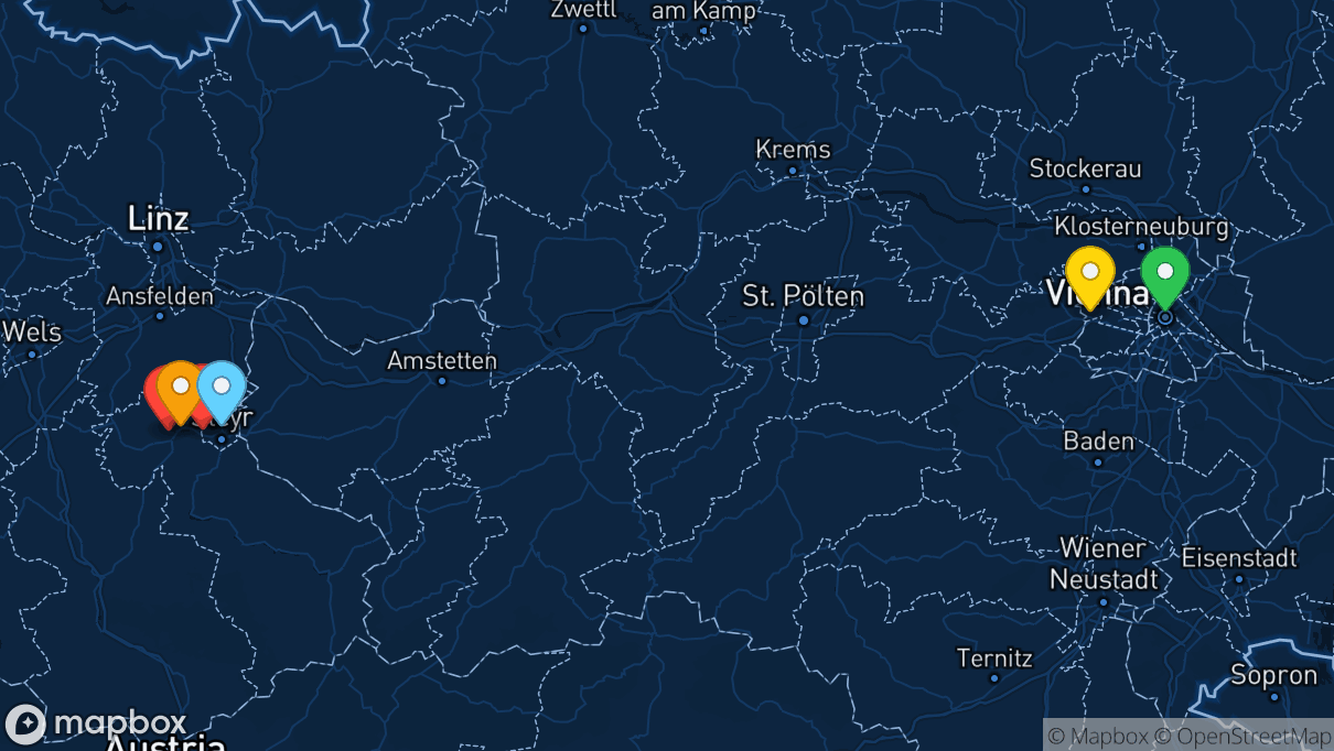 Map of company locations