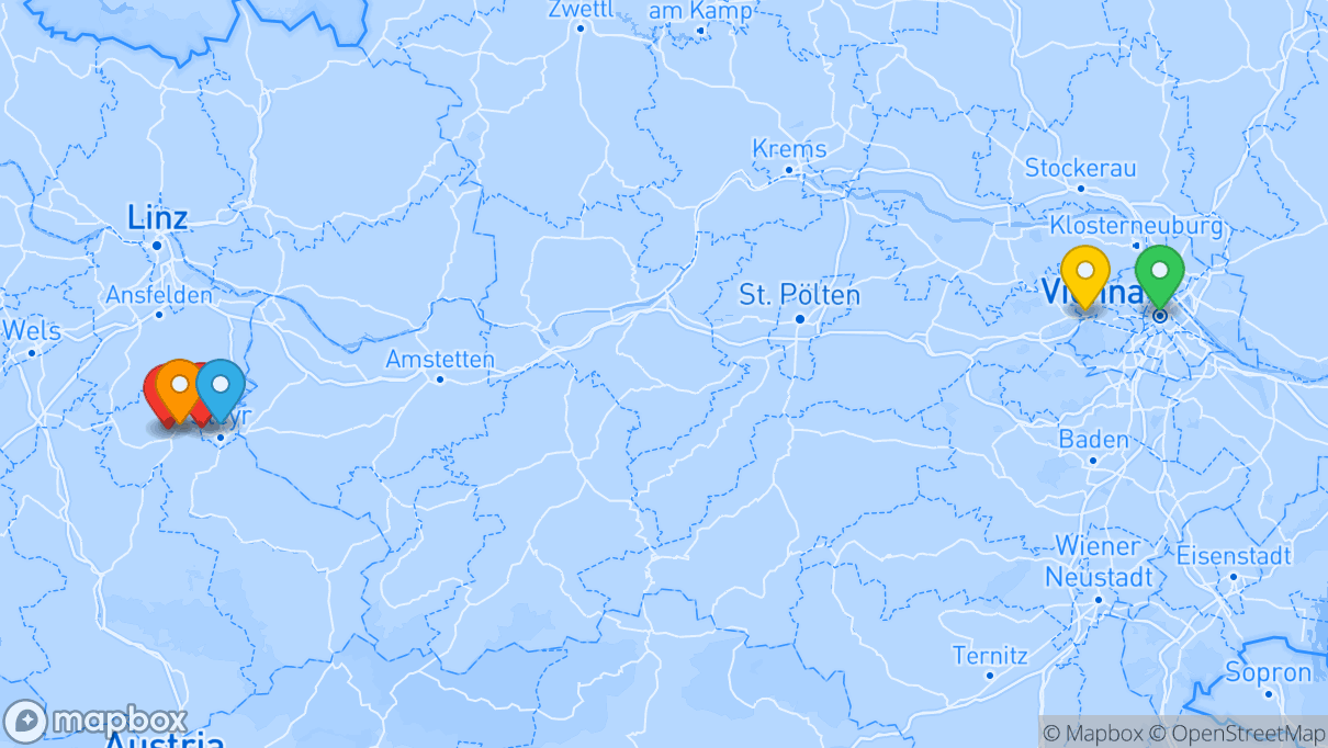 Map of company locations