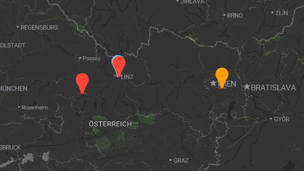 Map of company locations