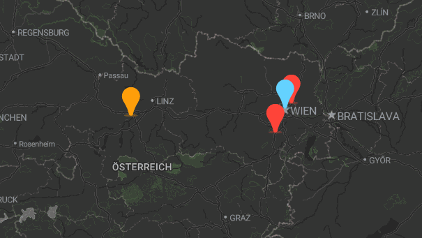 Map of company locations