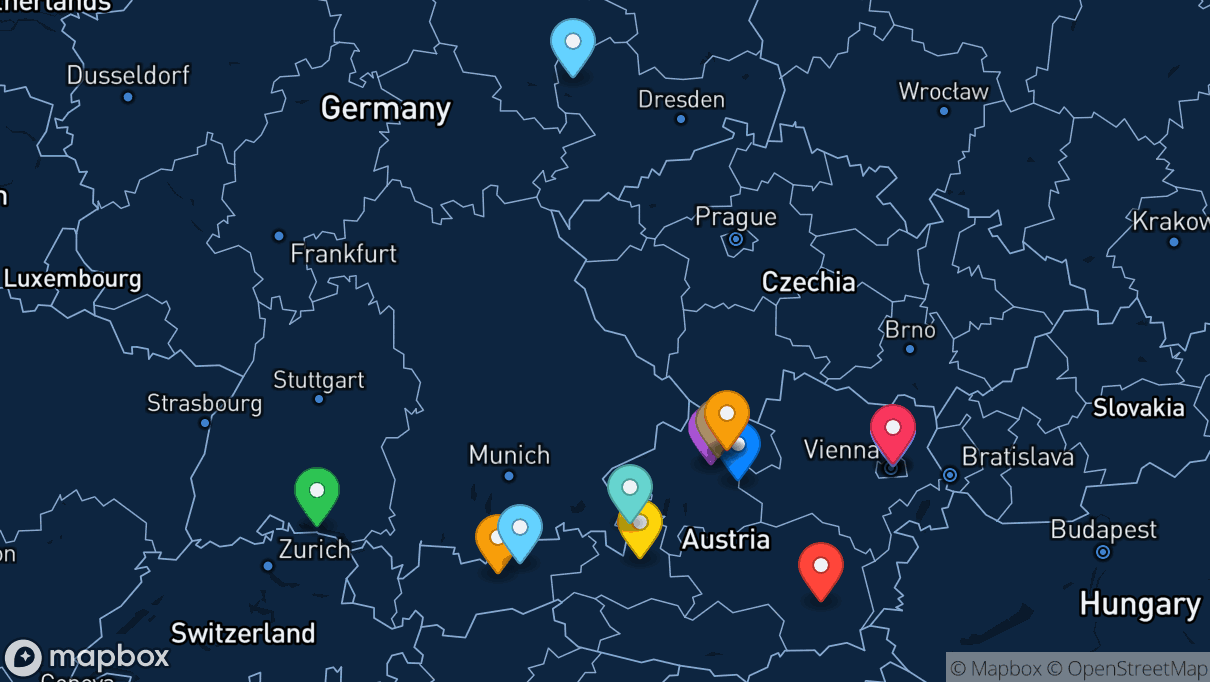 Map of company locations