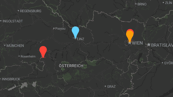 Map of company locations