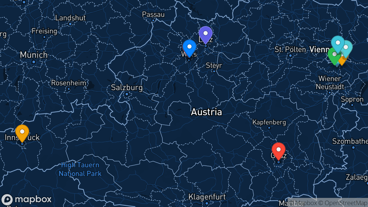 Map of company locations