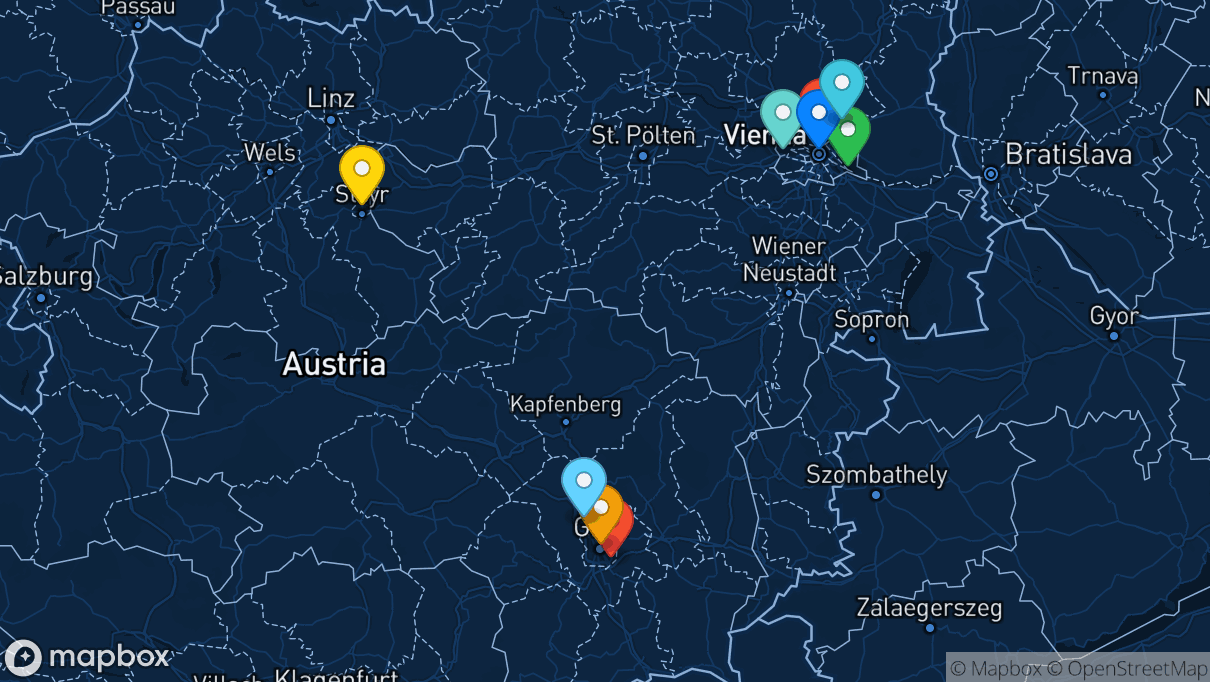 Map of company locations
