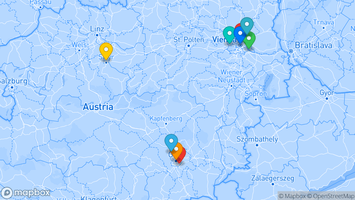 Map of company locations