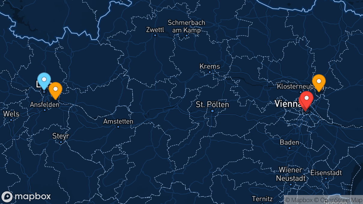 Map of company locations