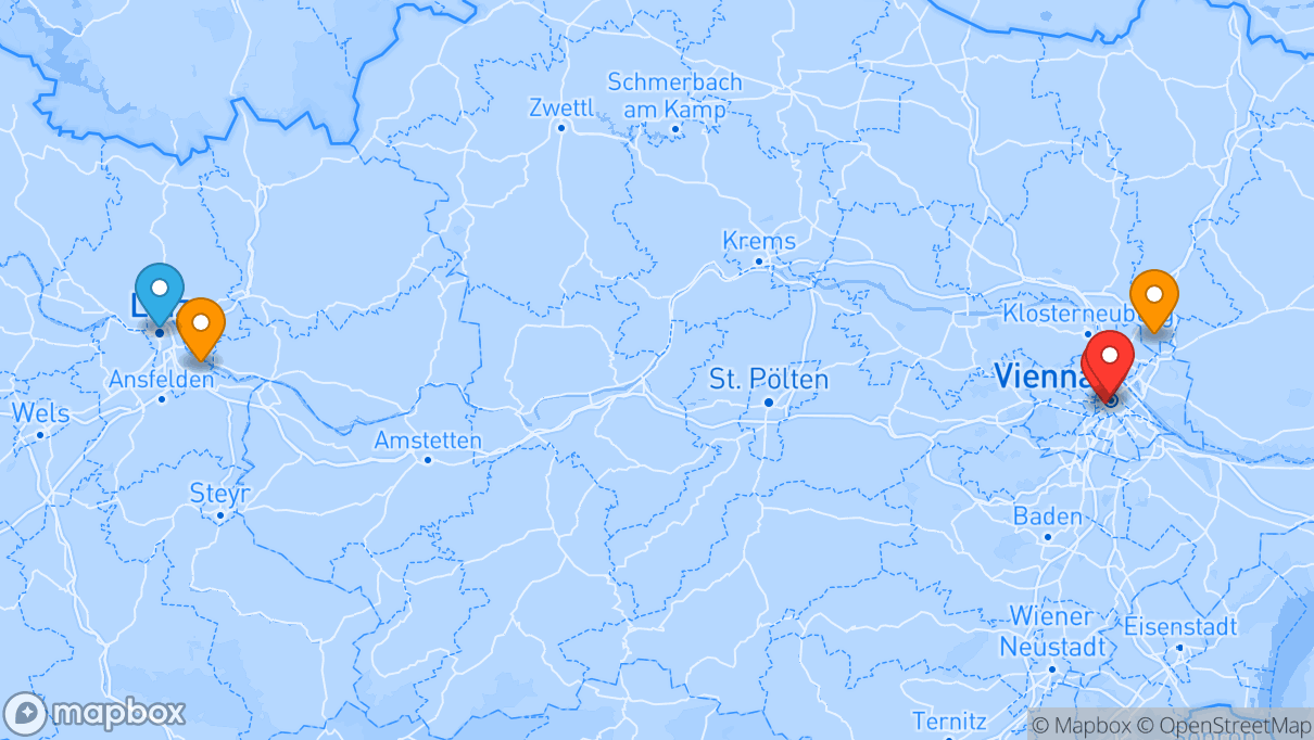 Map of company locations