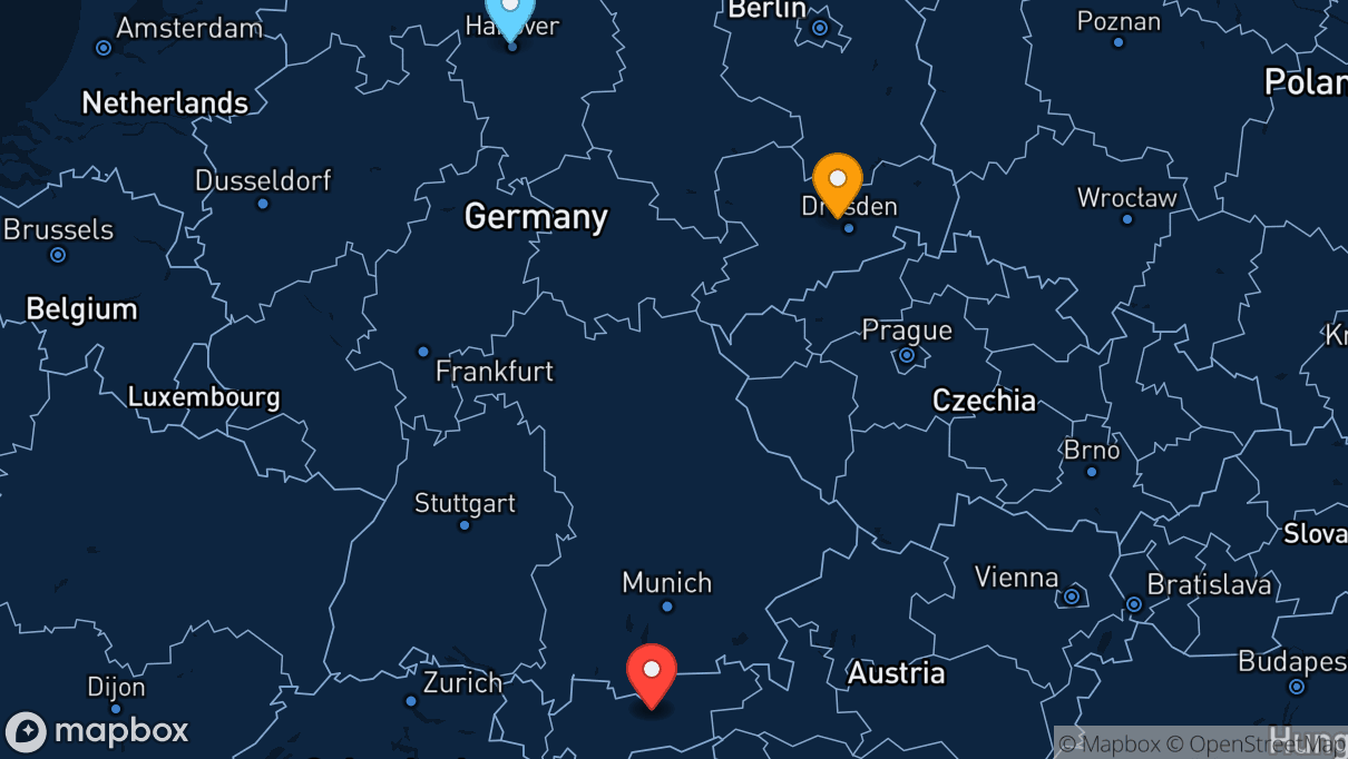 Map of company locations