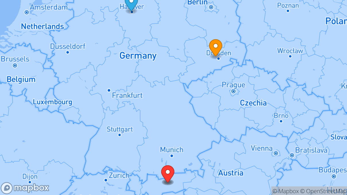 Map of company locations