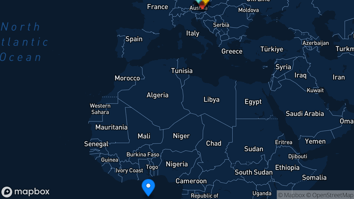 Map of company locations