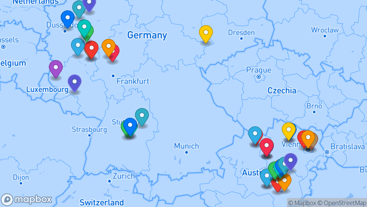 Map of company locations