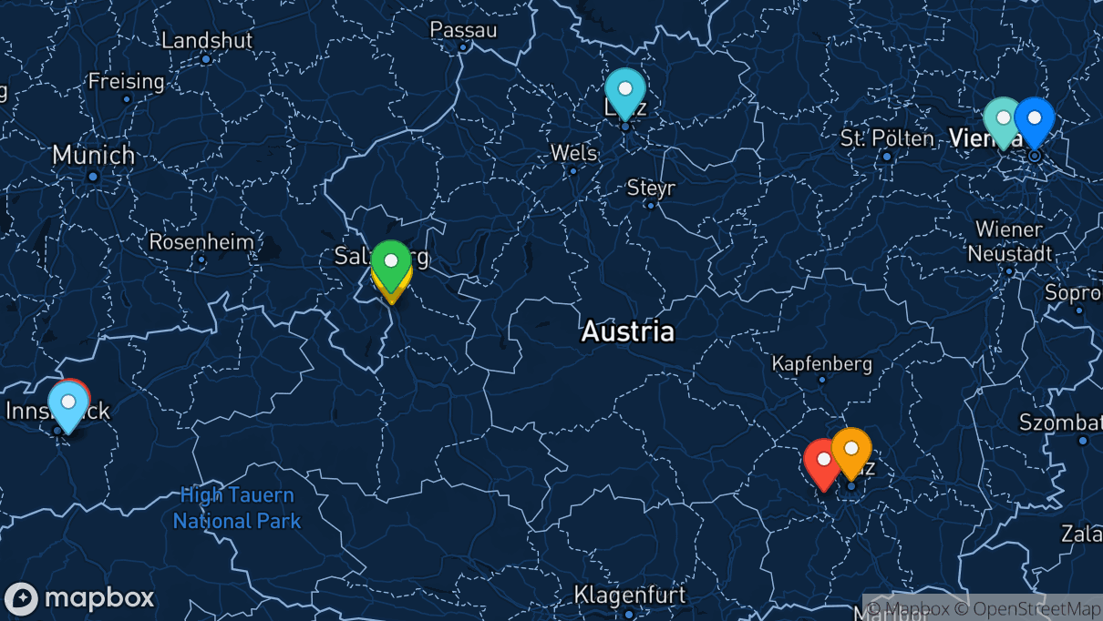 Map of company locations