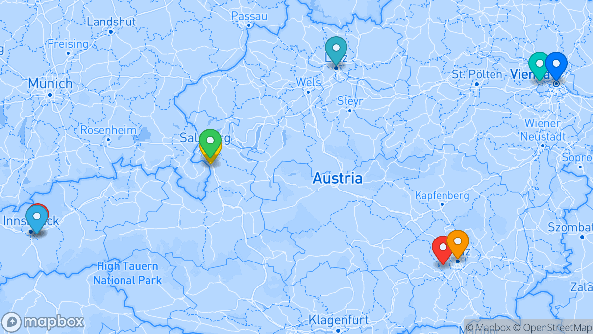 Map of company locations