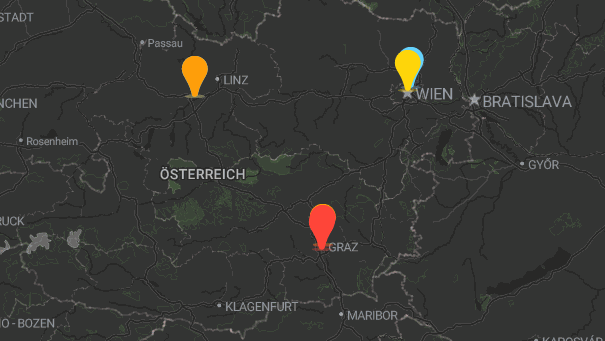 Map of company locations