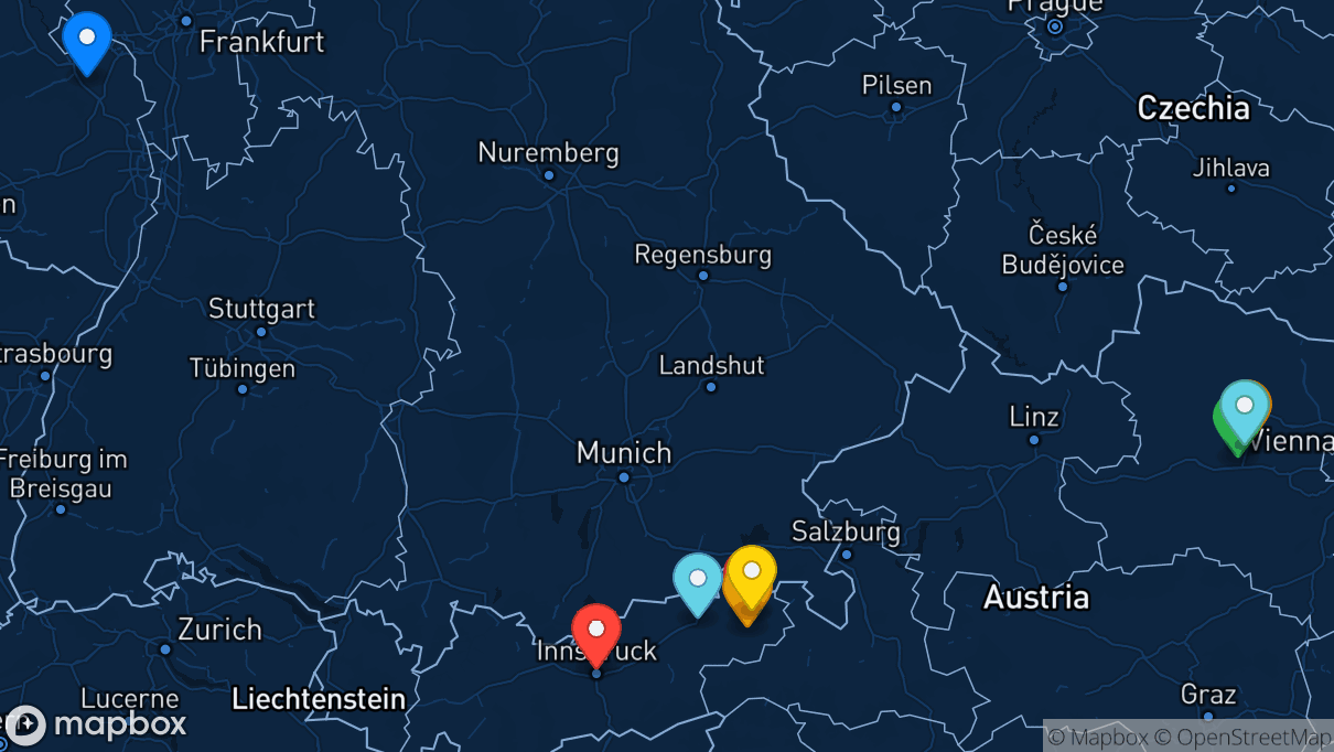 Map of company locations