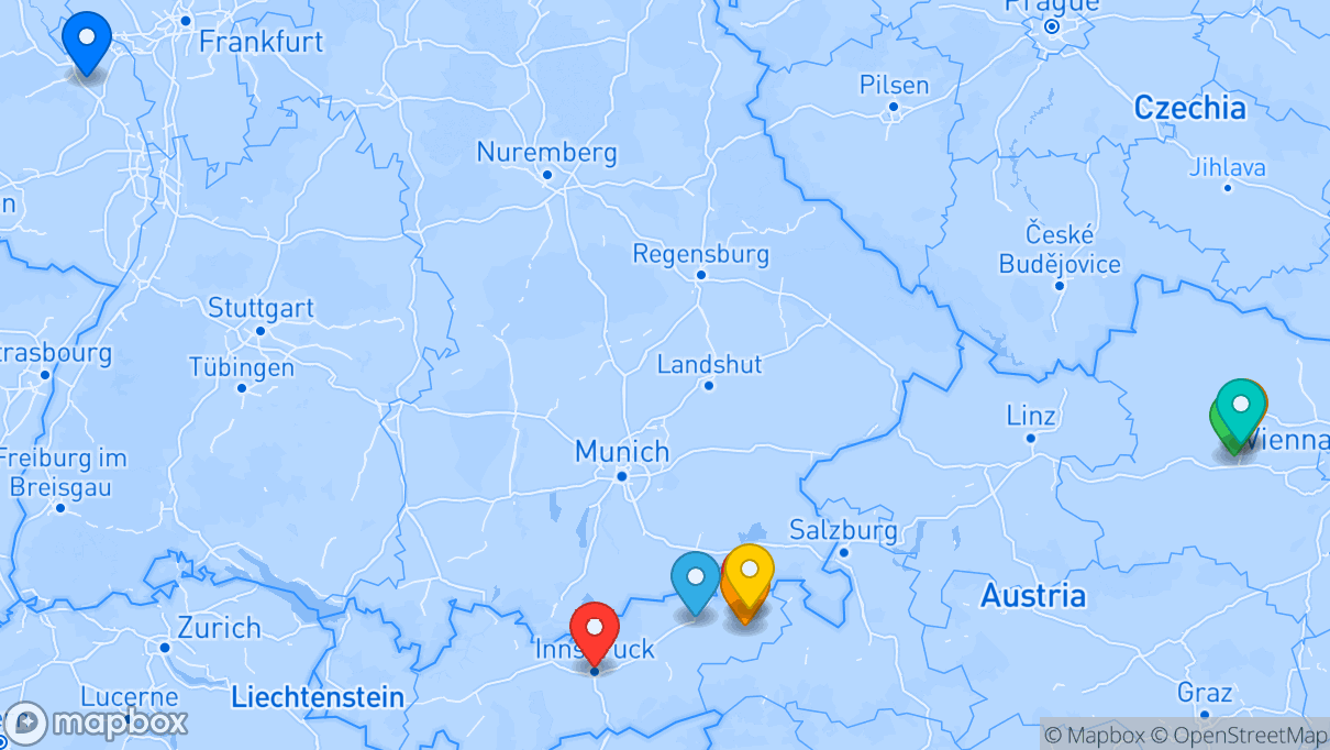 Map of company locations