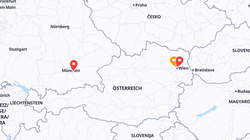 Map of the locations of ecosio