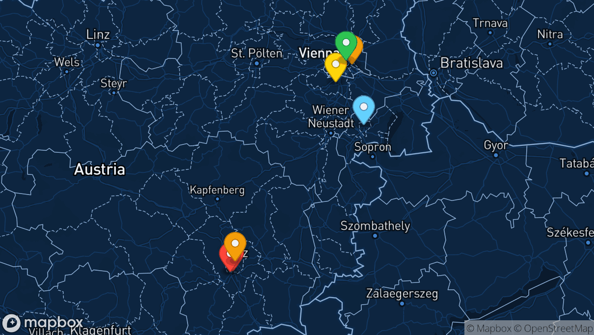 Map of company locations