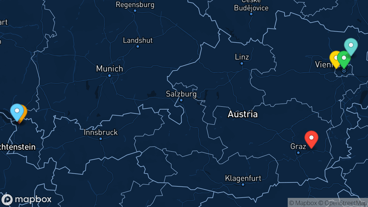 Map of company locations